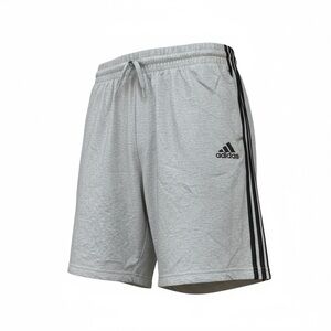 Adidas Men's Gray Athletic Shorts with Black Stripes 9” Size XL